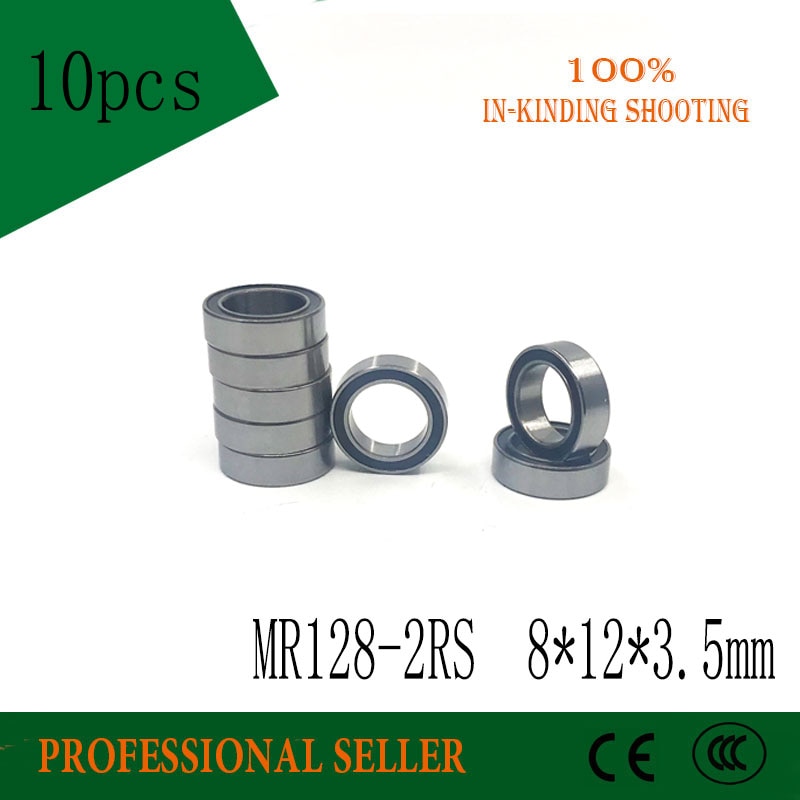   10 pcs MR128-2RS ABEC-5   8*12*3.5mm ̴Ͼó   mr128rs l1280 8x12x3.5mm